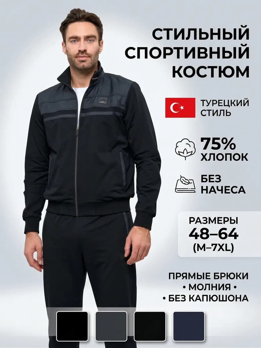 Спортивный костюм на молнии демисезонный
