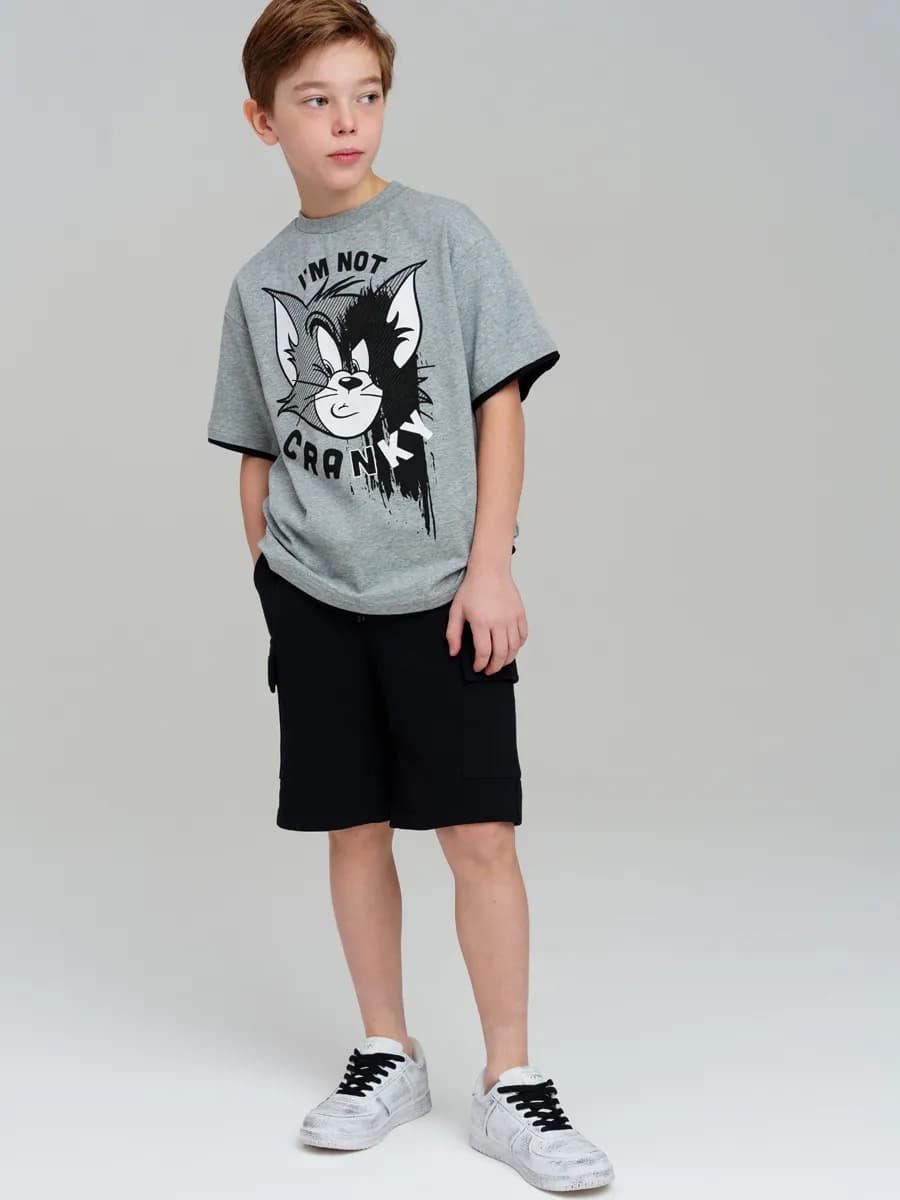 Шорты летние подростковые на резинке хлопковые с карманами