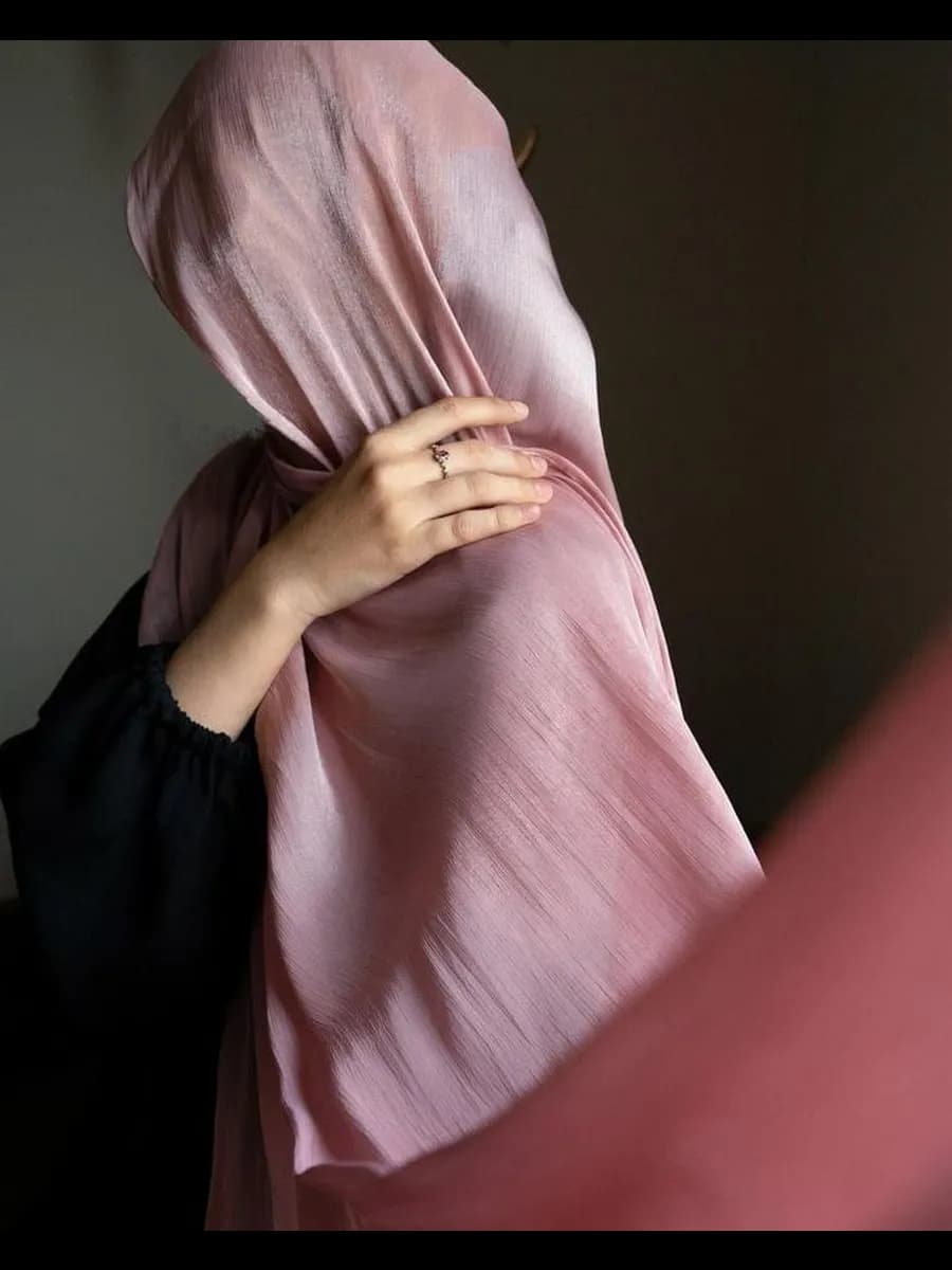 Трендовый шарф органза розовый