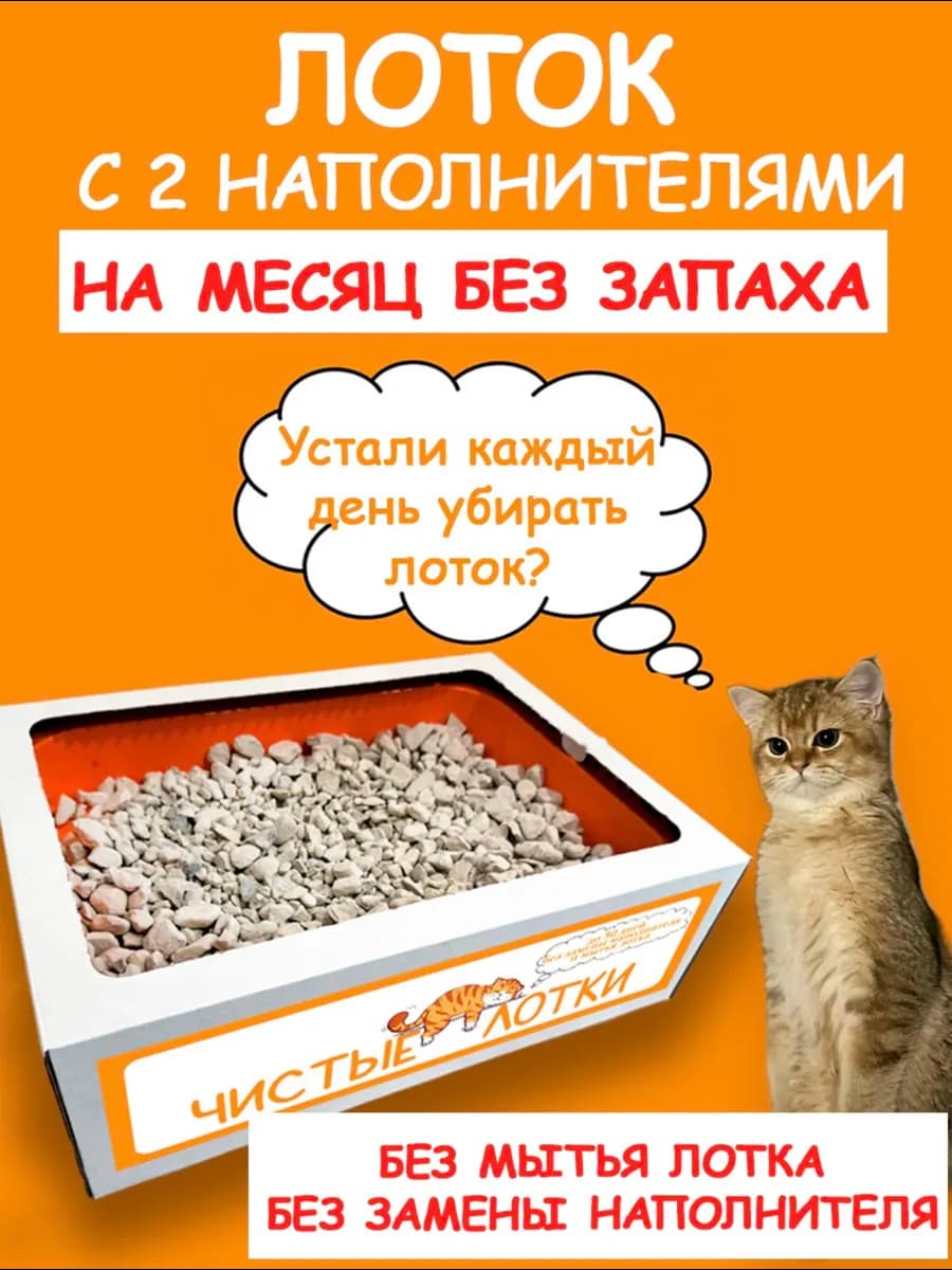 Лоток с наполнителем для кошачьего туалета