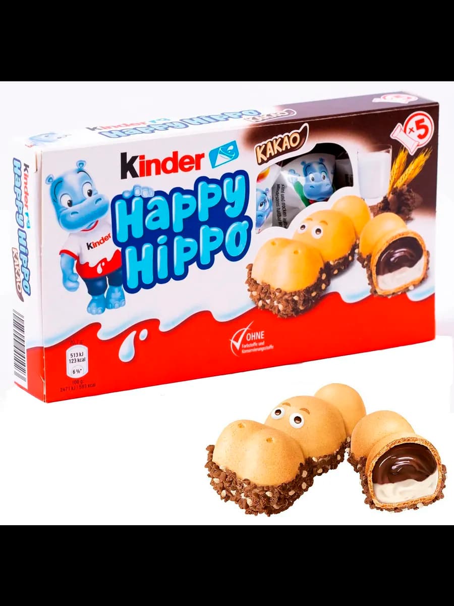 Хеппи хиппо киндер какао печенье Happy Hippo