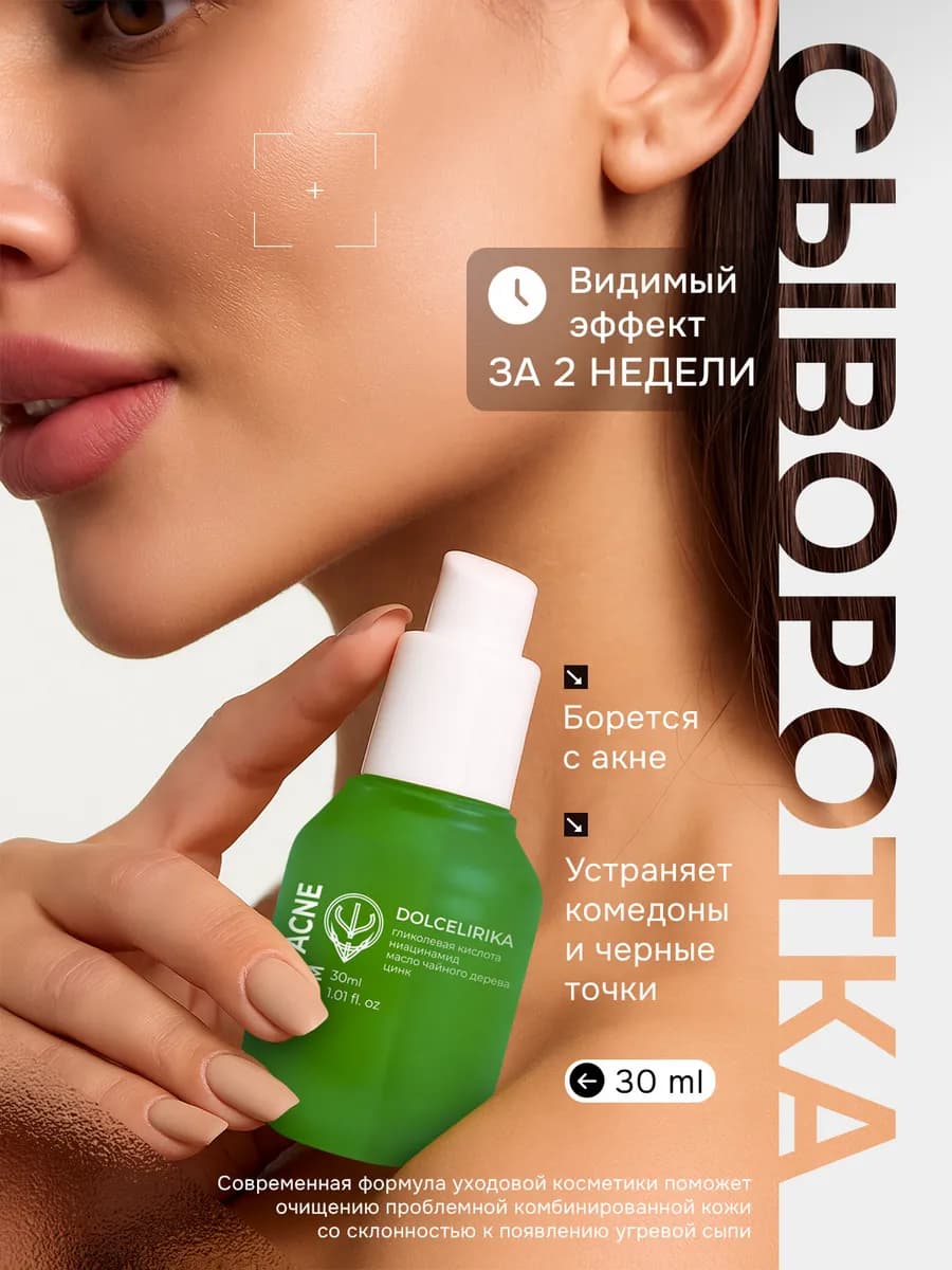 Сыворотка для лица средство от прыщей и акне с ниацинамидом