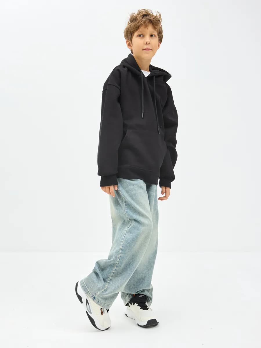 Худи подростковое оверсайз без начеса с капюшоном
