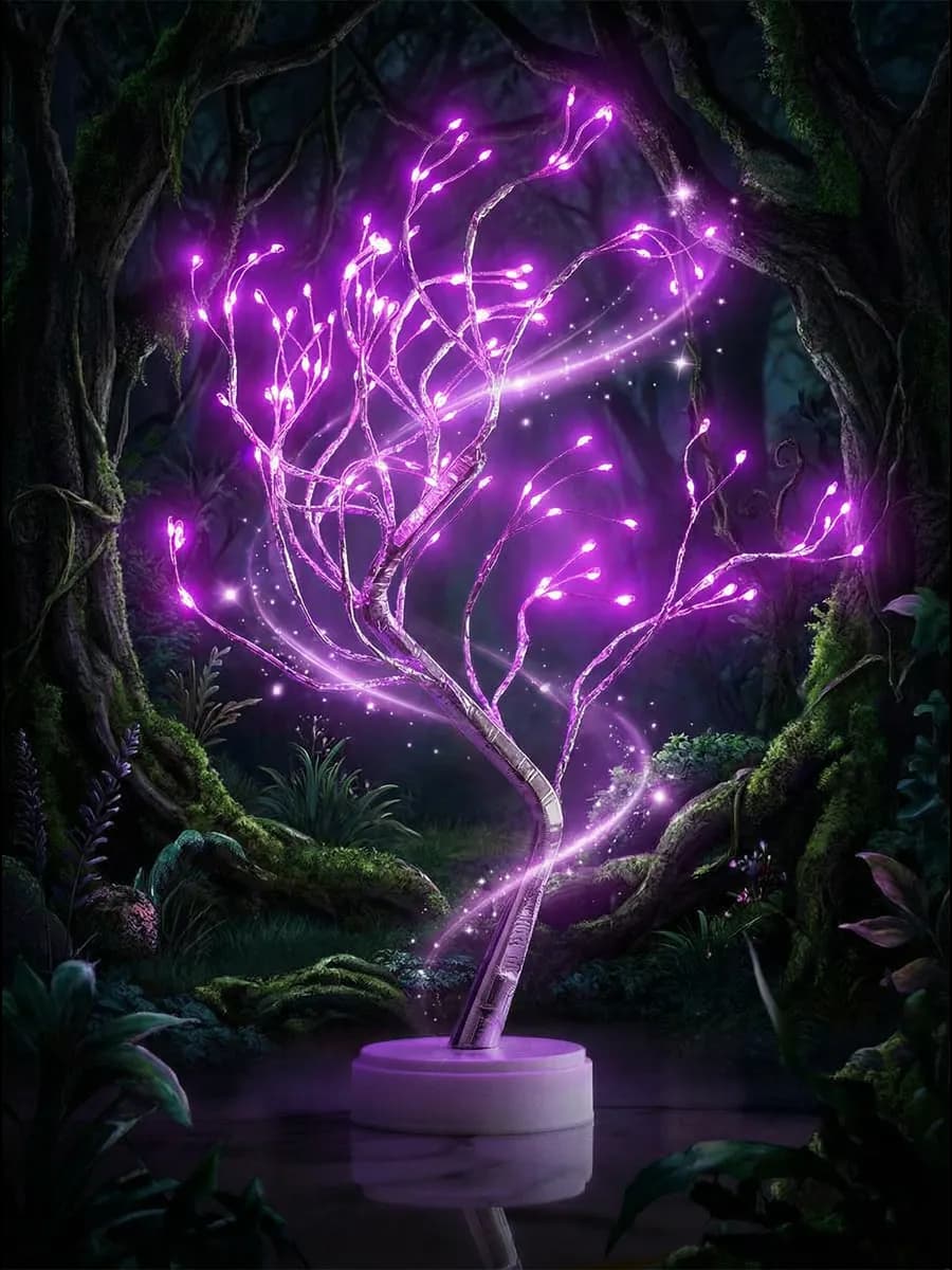 подарок подруге на новый год 2026 Ночник дерево интерьерный