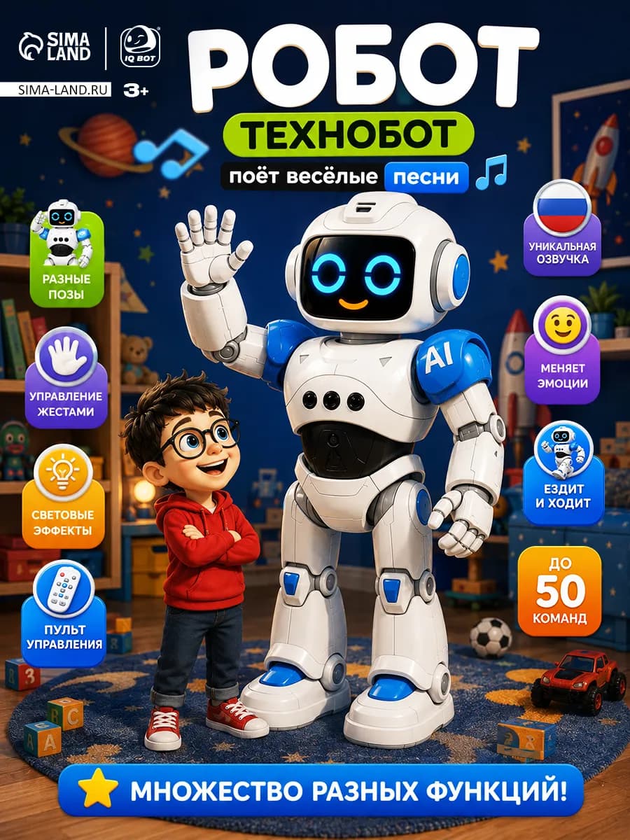 Робот радиоуправляемый ТехноБот интерактивные игрушки