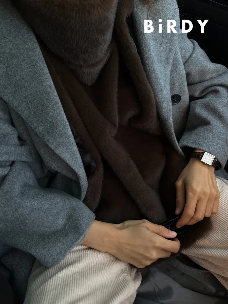 Манишка меховая длинная