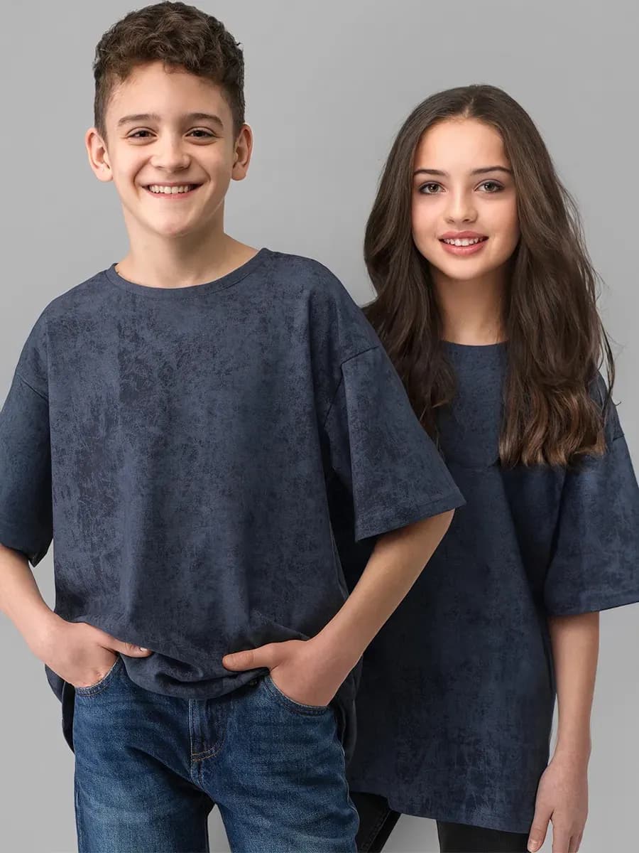 Футболка оверсайз подростковая с принтом хлопковая