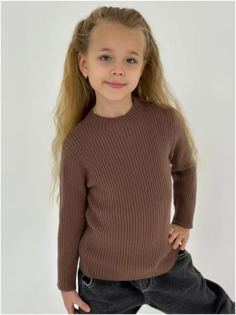 Водолазка для девочки и мальчика в рубчик спортивная в школу