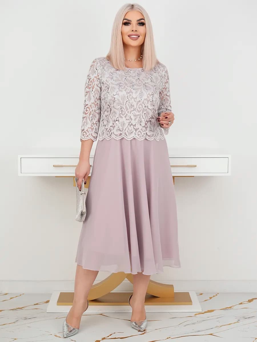 Платье женское праздничное нарядное больших размеров гипюр