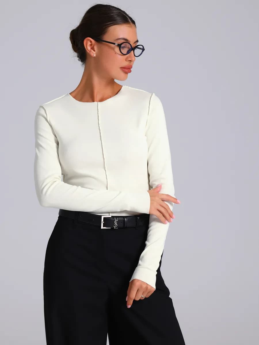 Лонгслив женский облегающий швы наружу - фото 1