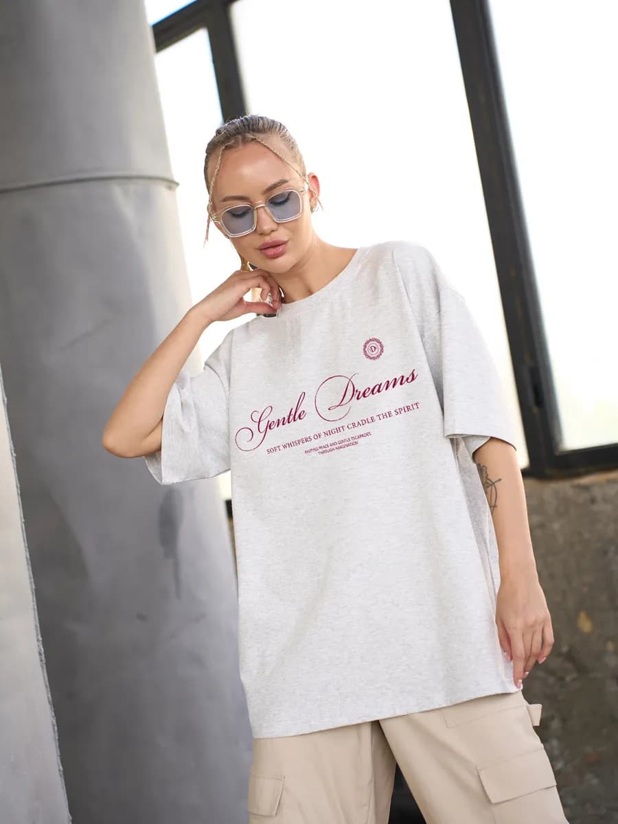 Футболка оверсайз с принтом GENTLE