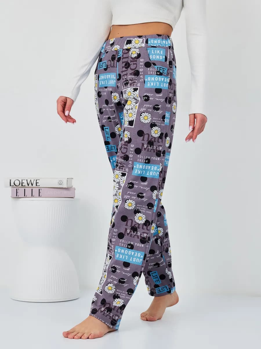 Брюки домашние трикотажные