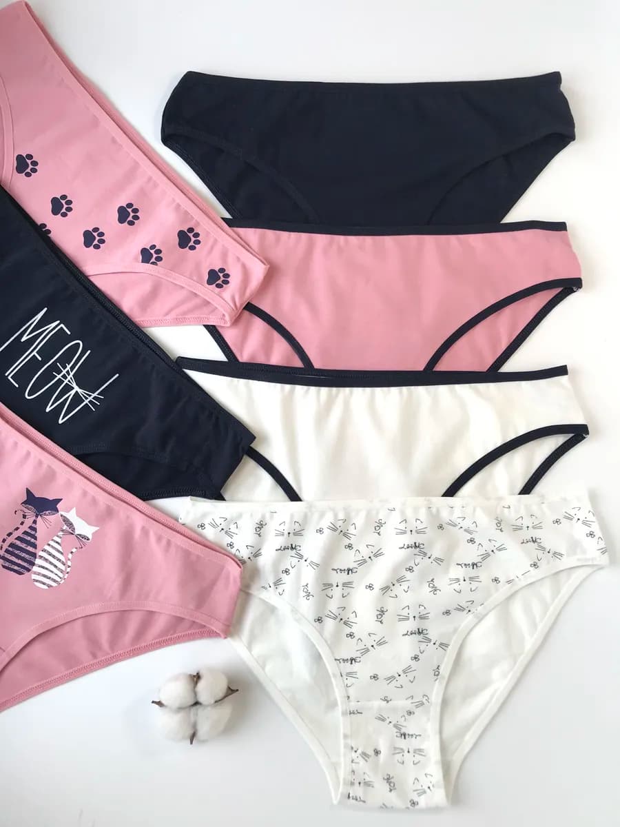 Трусы слипы 7 шт набор хлопковые