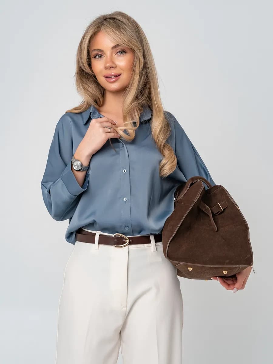 Блузка шелковая офисная