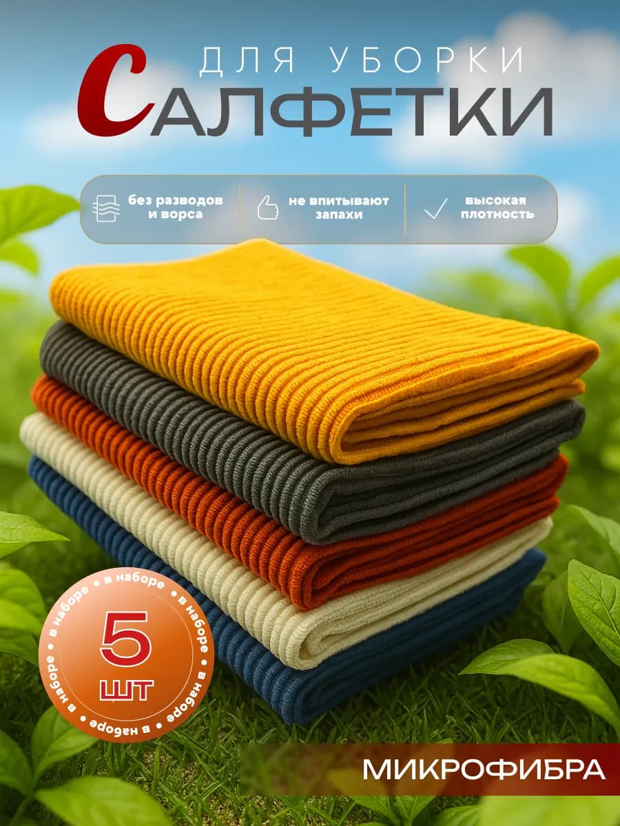 Кухонные тряпки для уборки из микрофибры