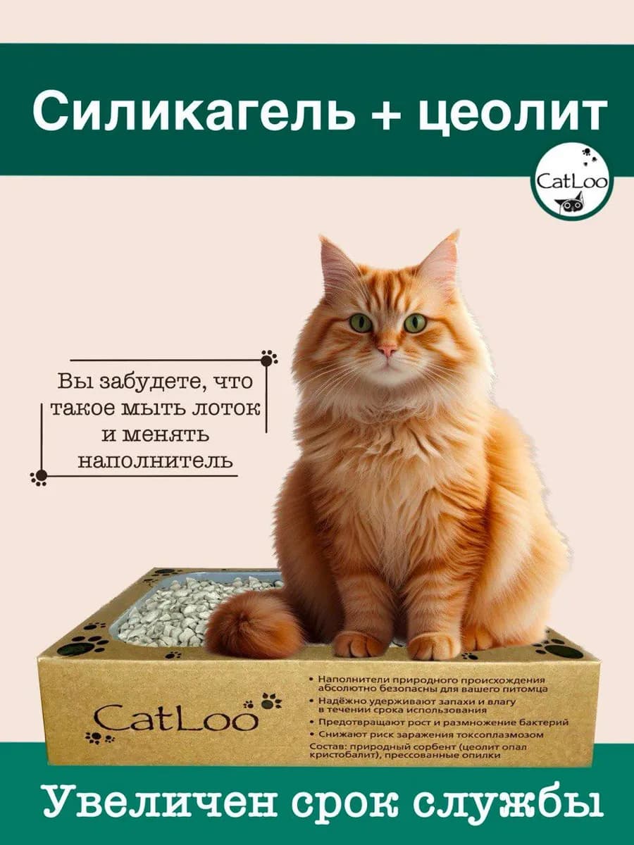 Лоток с наполнителем для кошек