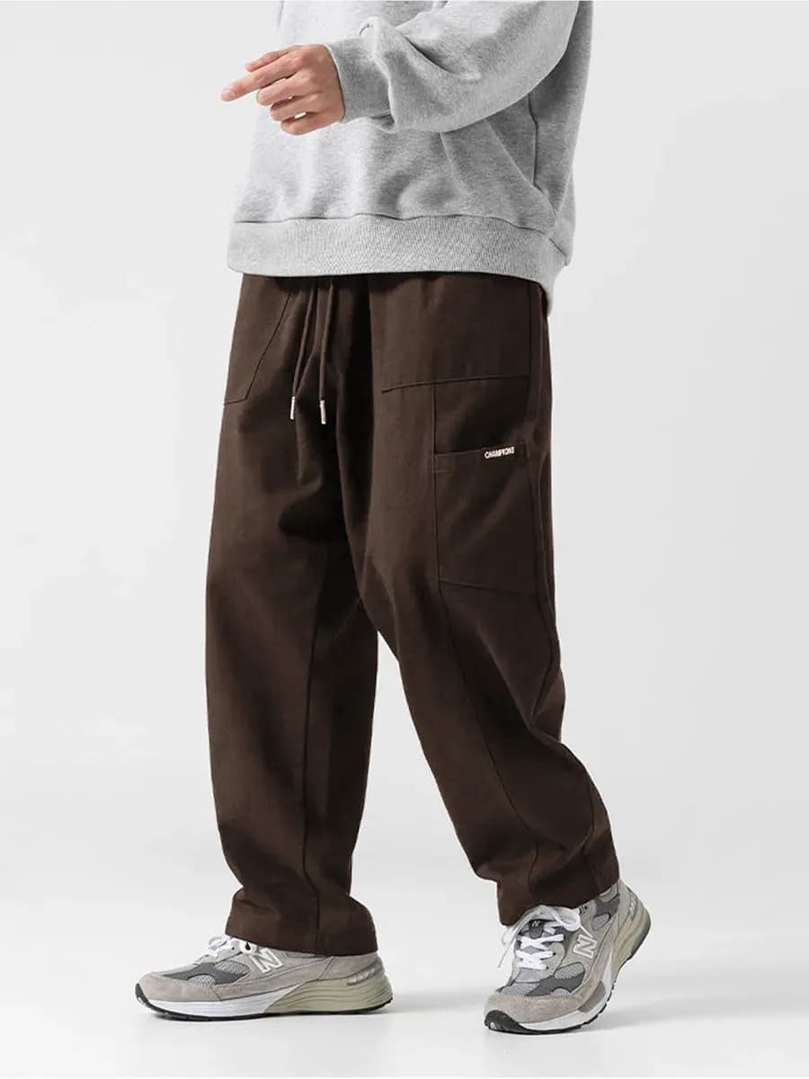 Брюки широкие прямые оверсайз - фото 1