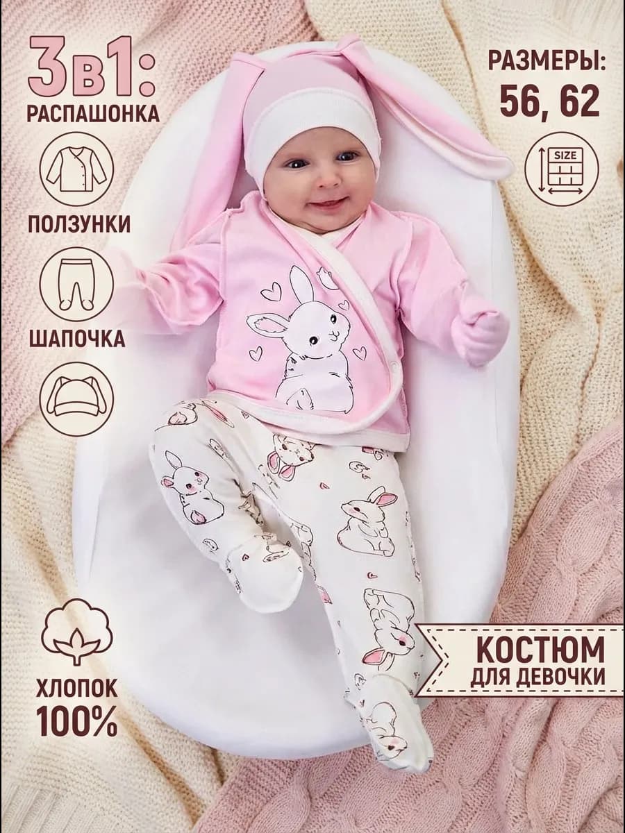 Костюм для новорожденных девочек