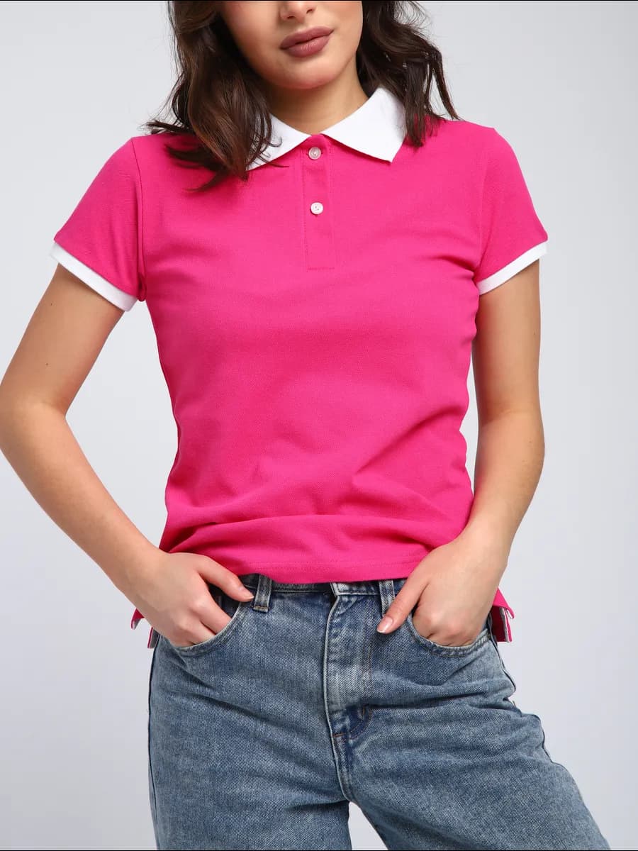 Футболка-поло с воротником и коротким рукавом
