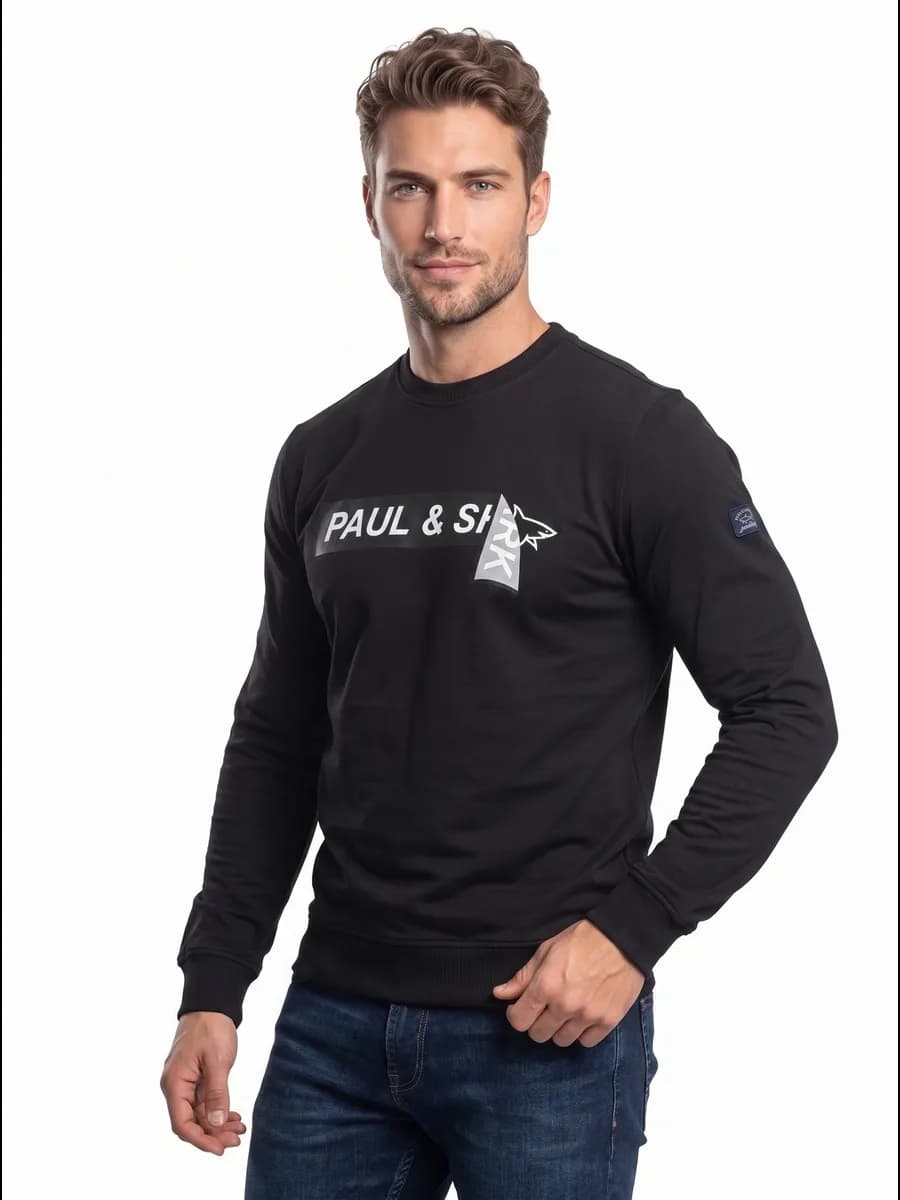 Свитшот без начеса джемпер стильный Paul&Shark свитер