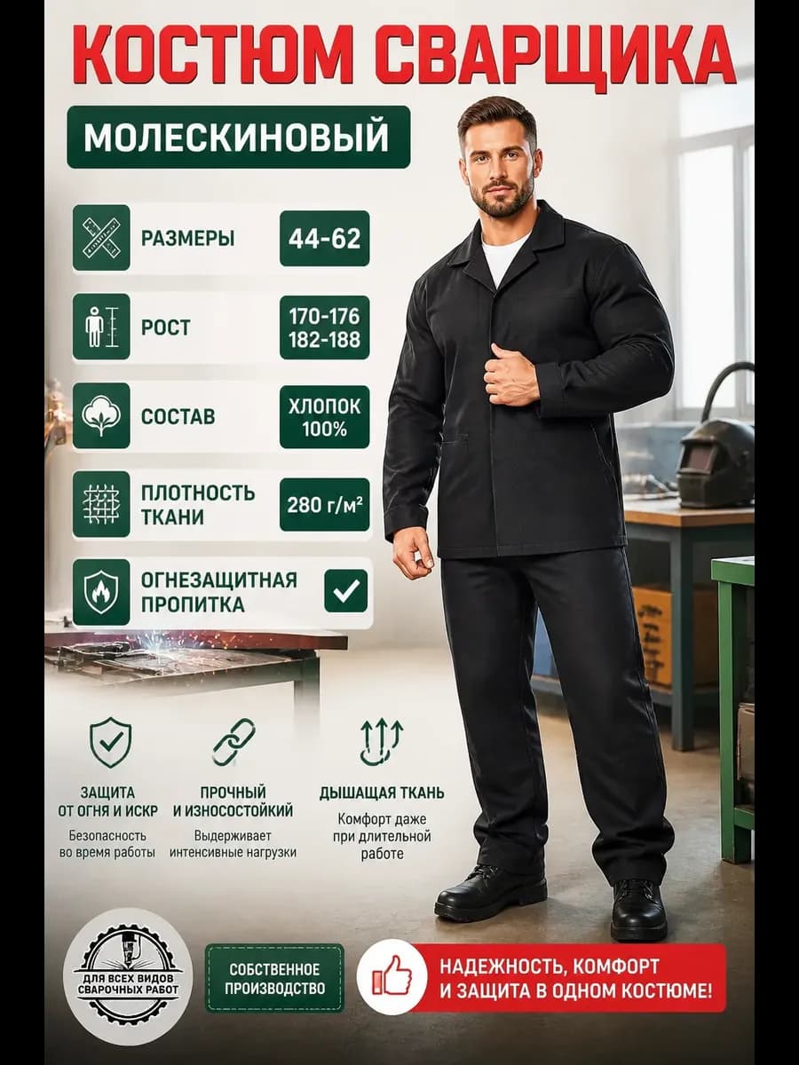 Костюм сварщика молескиновый ТУ