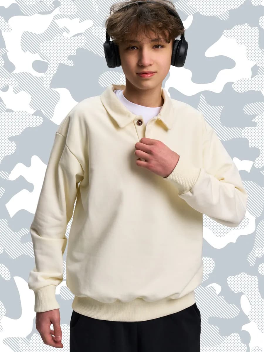 Свитшот оверсайз для мальчика в школу подростковый