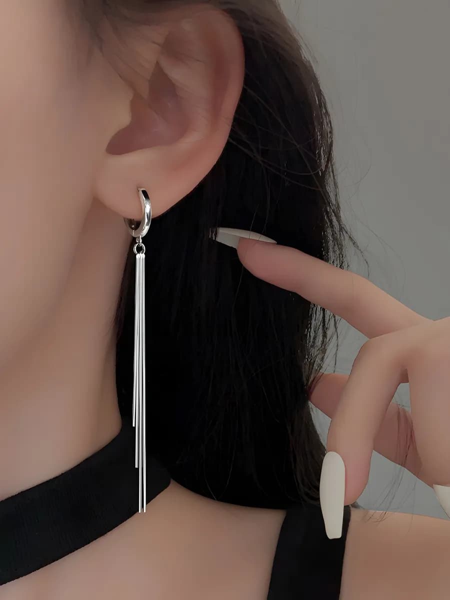 Серьги длинные бижутерия