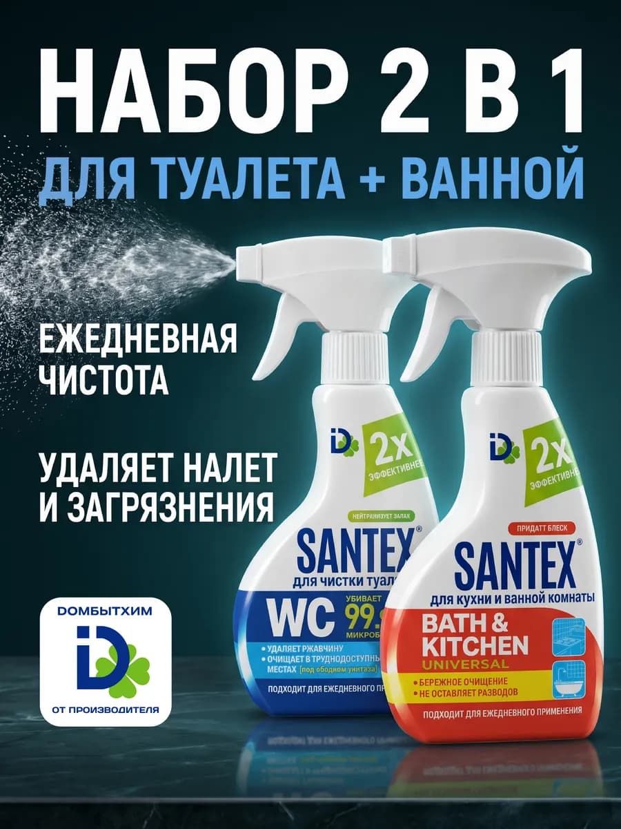 Средство чистящее для кухни и ванны набор