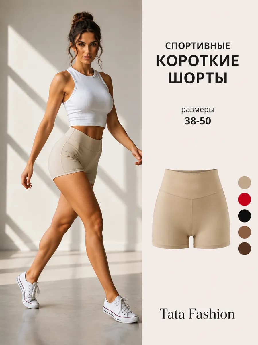 Шорты спортивные короткие для фитнеса и танцев