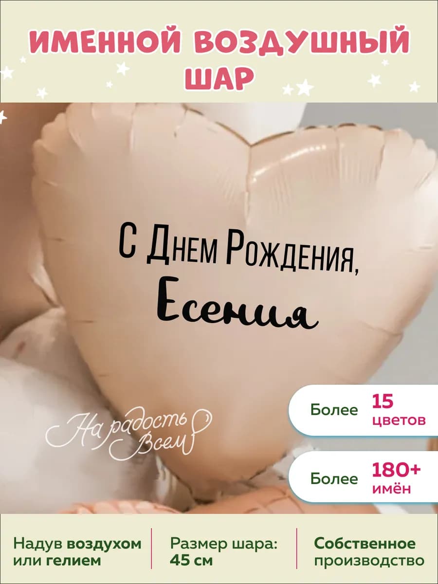 Именной воздушный шар Есения