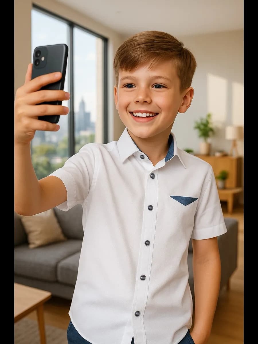 Рубашка детская короткий рукав на кнопках