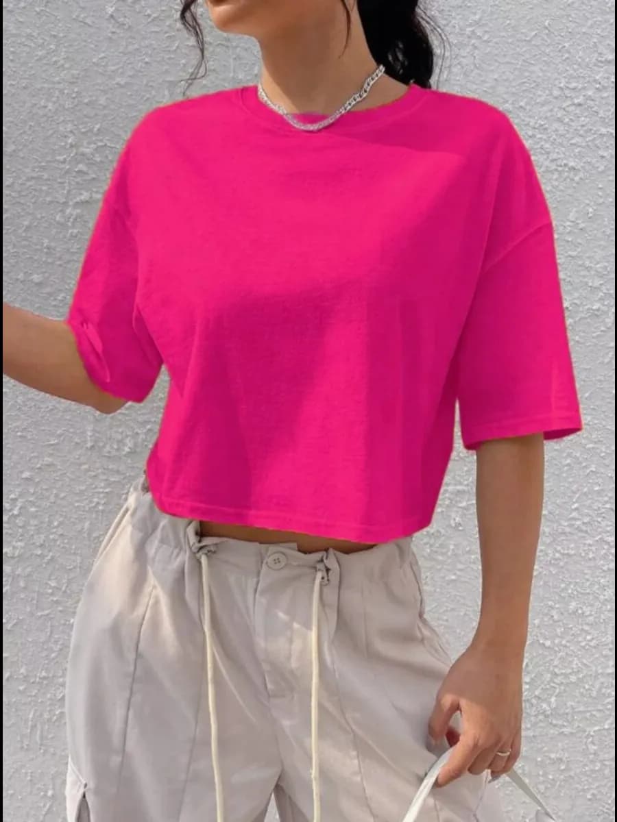 Футболка укороченная кроп топ