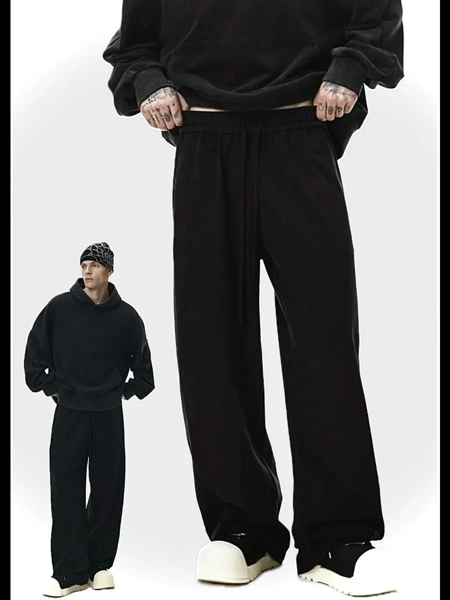 Спортивные штаны без начеса широкие оверсайз