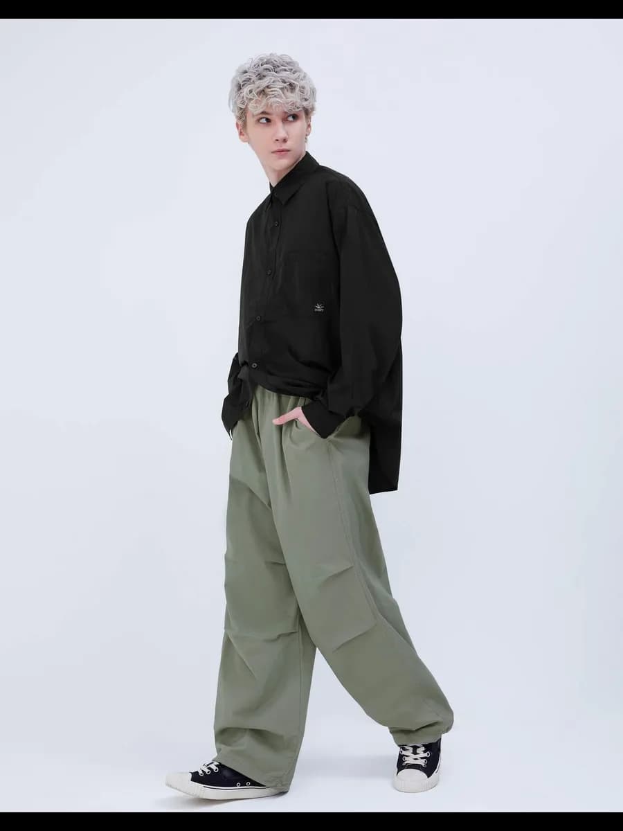 Оливковые брюки-трансформеры Parachute со стопперами