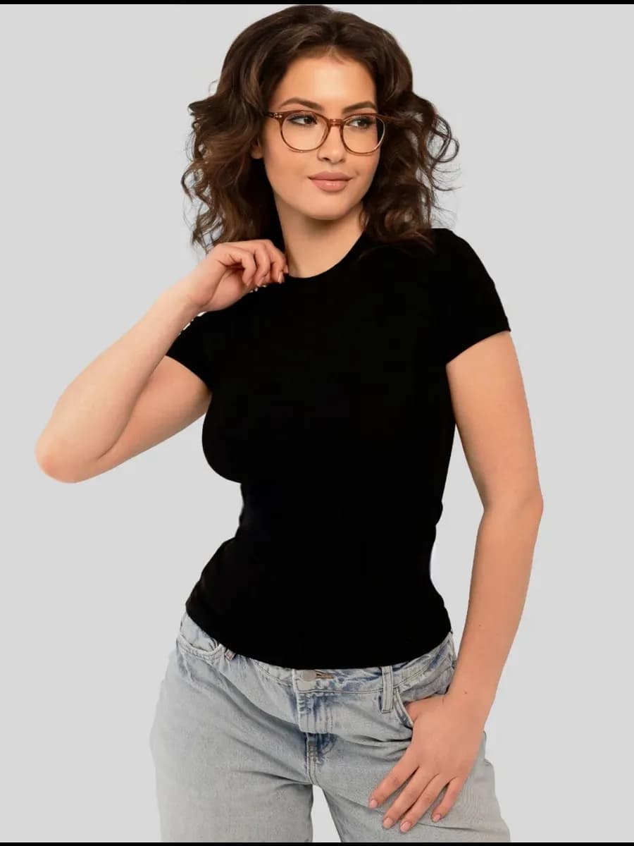 Футболка облегающая скимс однотонная хлопок