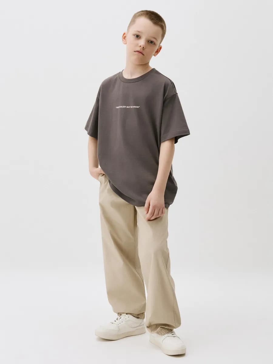 Брюки хлопковые свободные на резинке