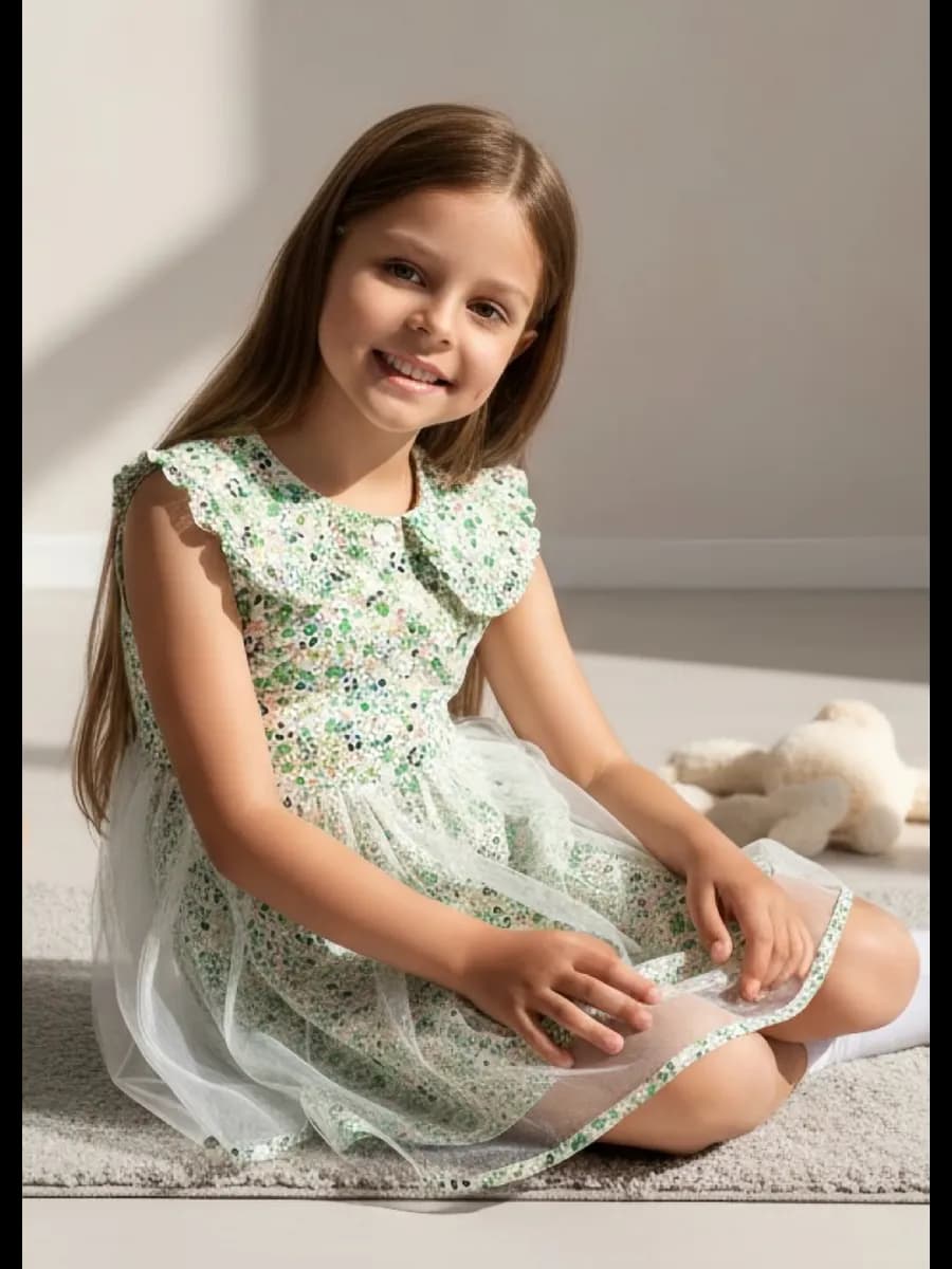 Платье хлопок зеленый