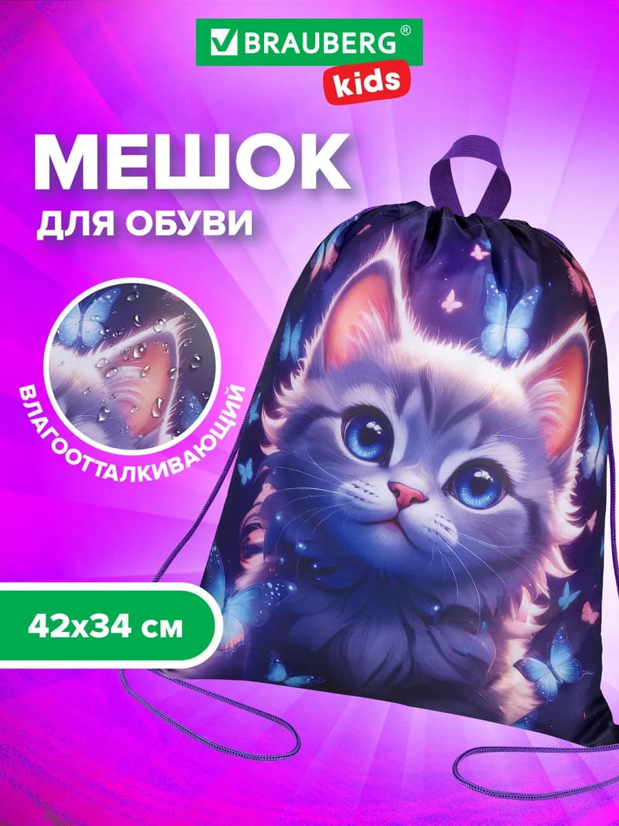 Мешок для обуви, сумка для сменки в школу, чехол плотный