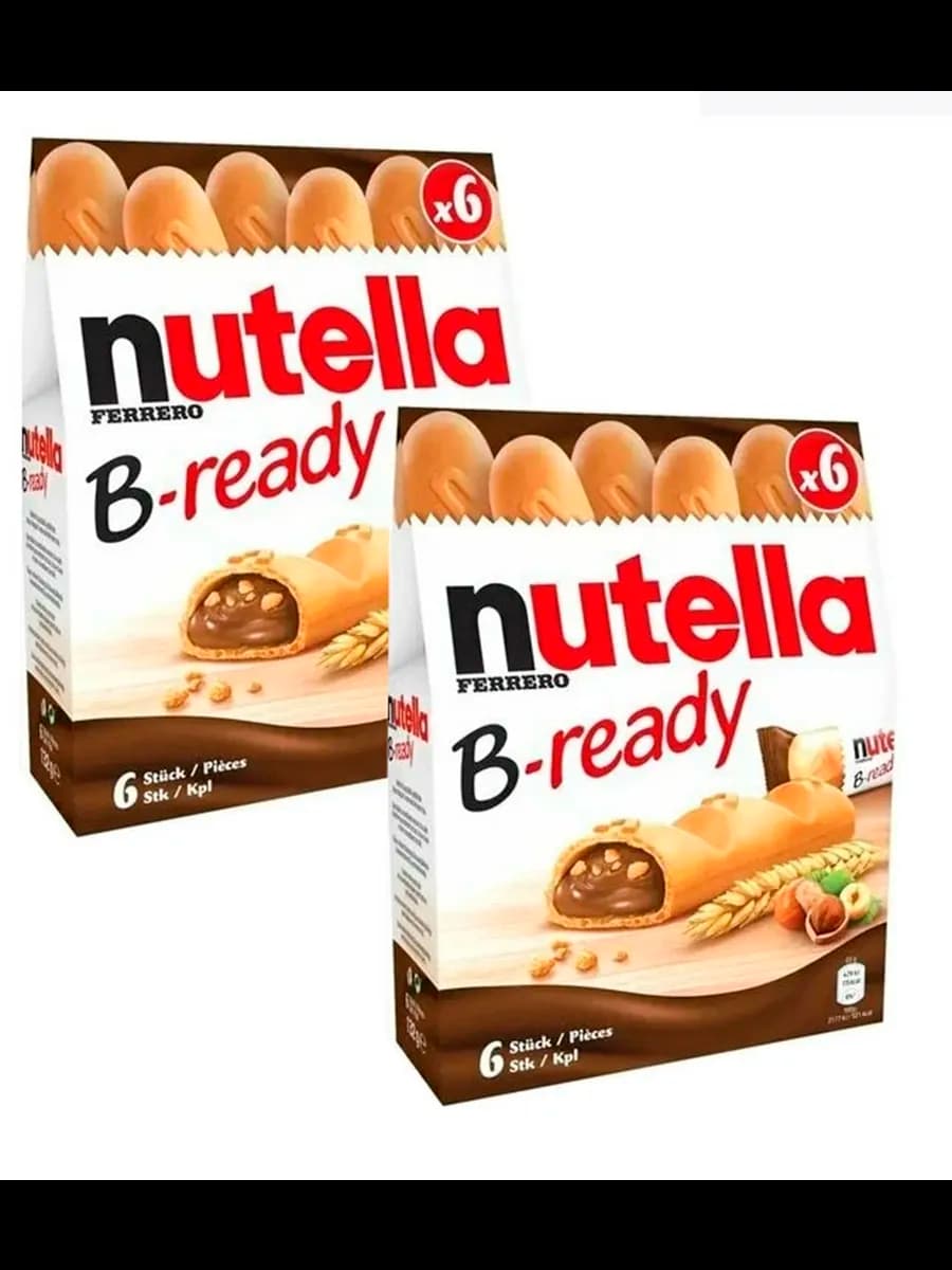 Нутелла B-ready 2 упаковки 132 г