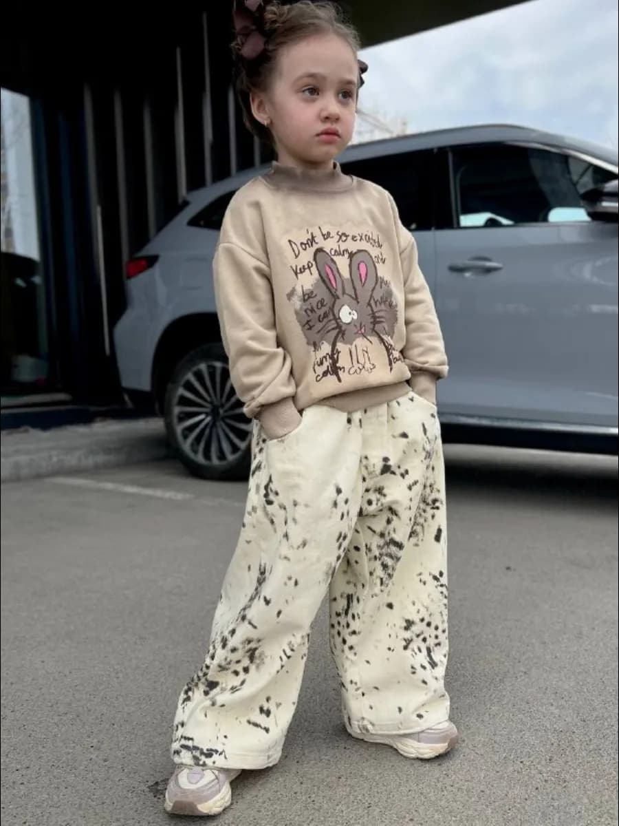 Джинсы на резинке широкие оверсайз y2k