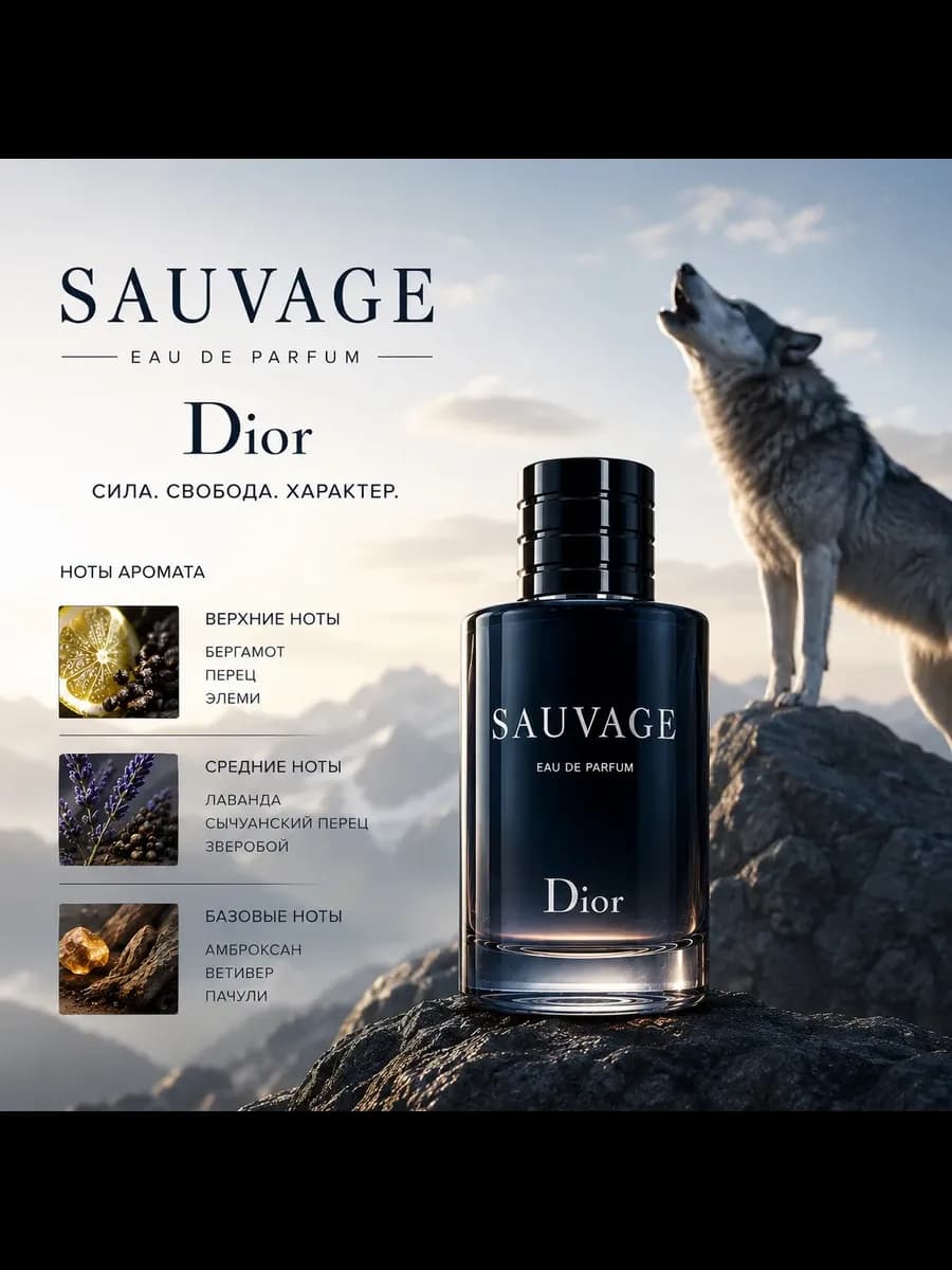 Dior Sauvage Духи Мужские саваж парфюмерная вода по мотивам