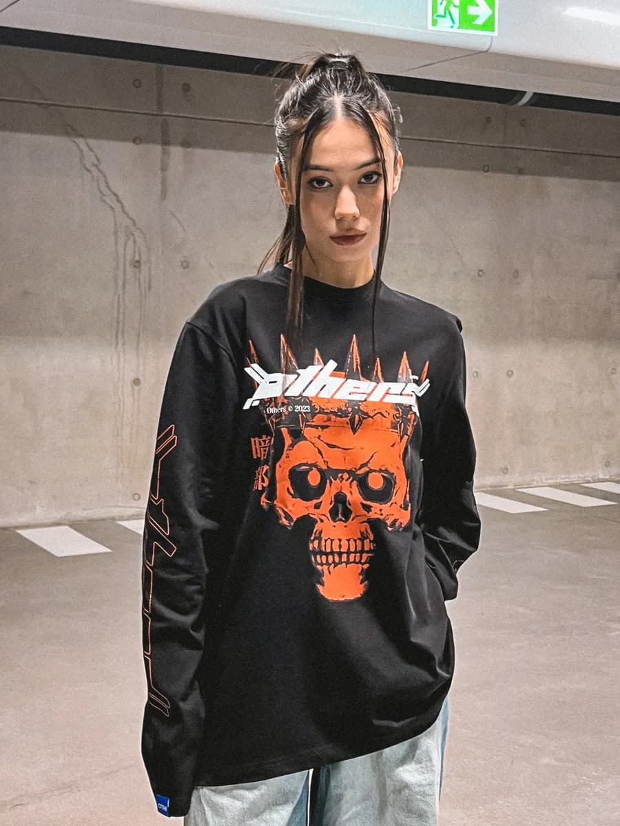 Лонгслив с принтом оверсайз