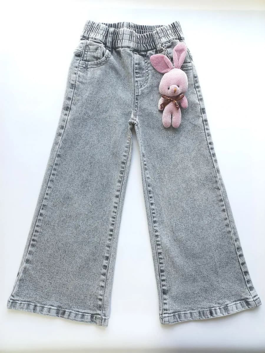 Джинсы широкие палаццо на резинке