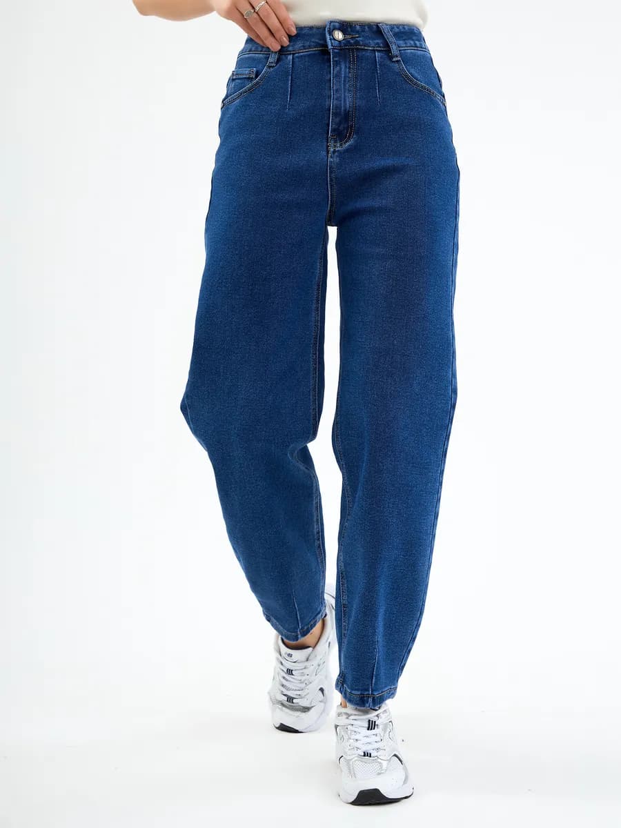 Джинсы бананы с высокой посадкой