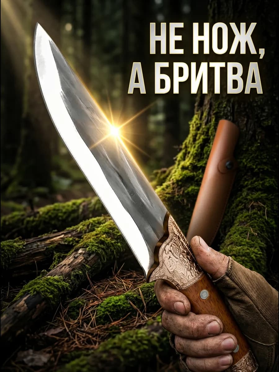 Нож охотничий туристический с чехлом