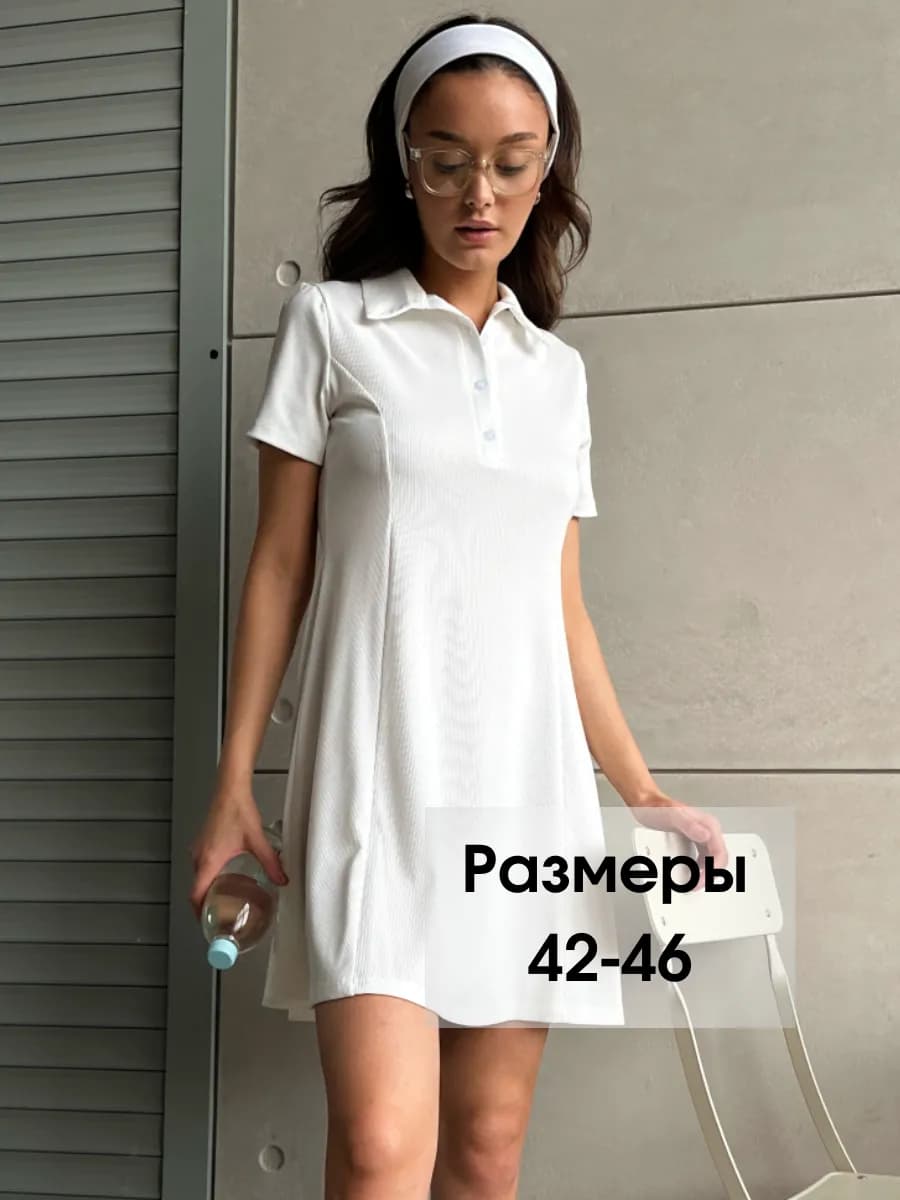 Платье поло мини летнее спортивное