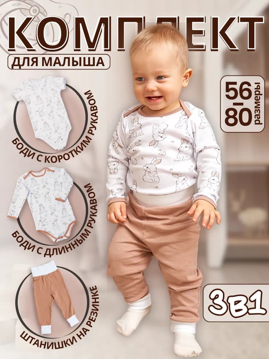 Комплект боди и штанишки для новорожденного
