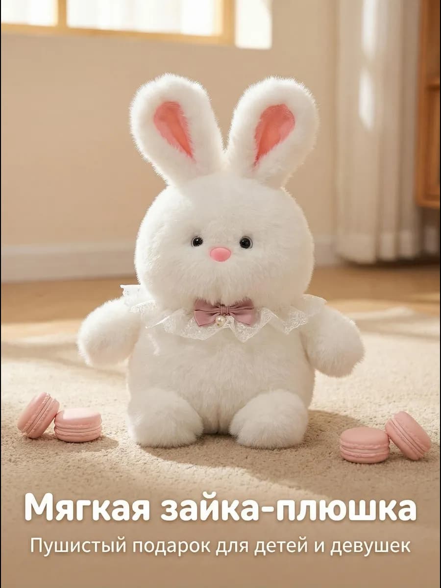 Зайка плюшевый мягкая игрушка