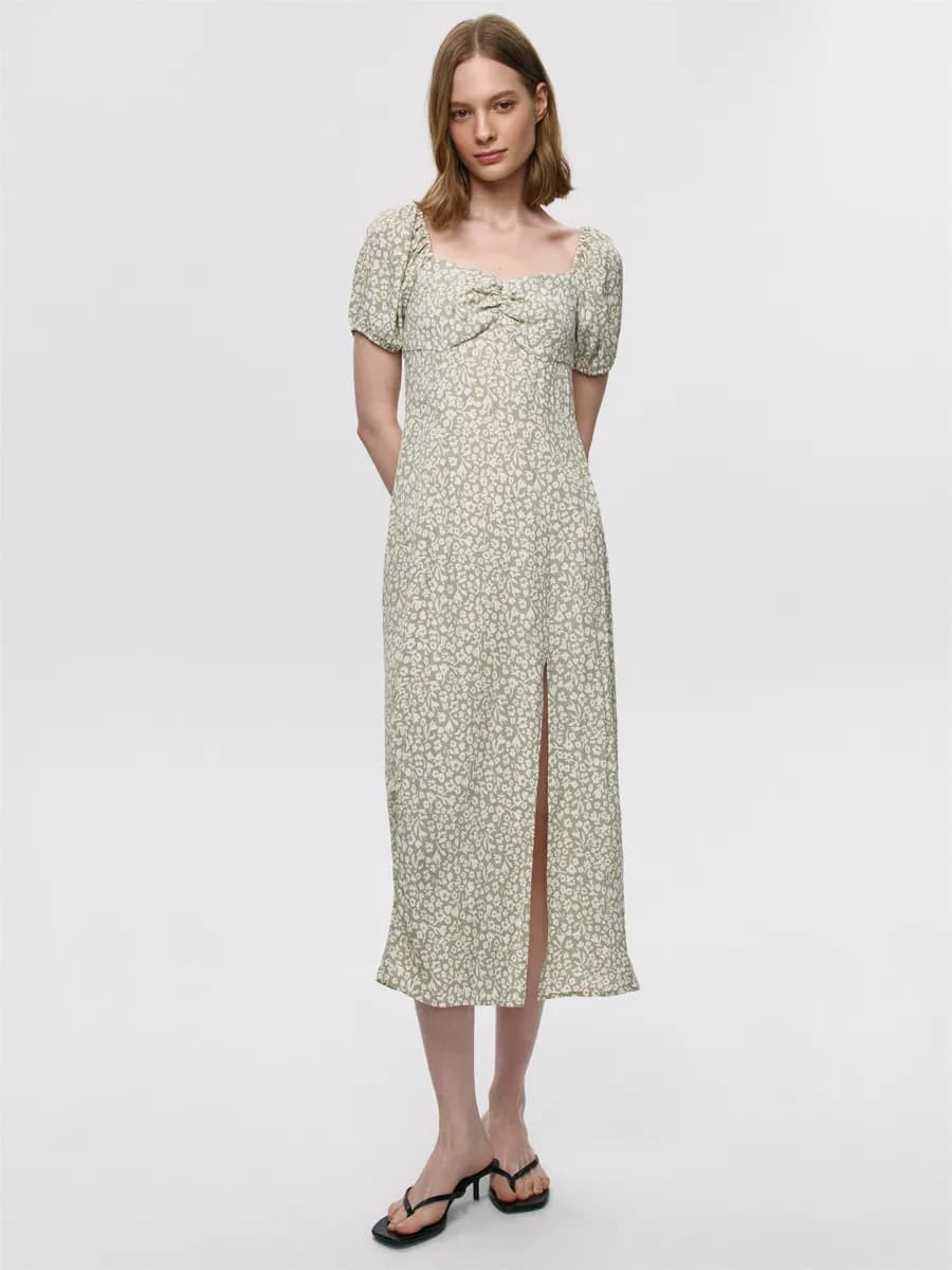Платье миди из вискозы летнее