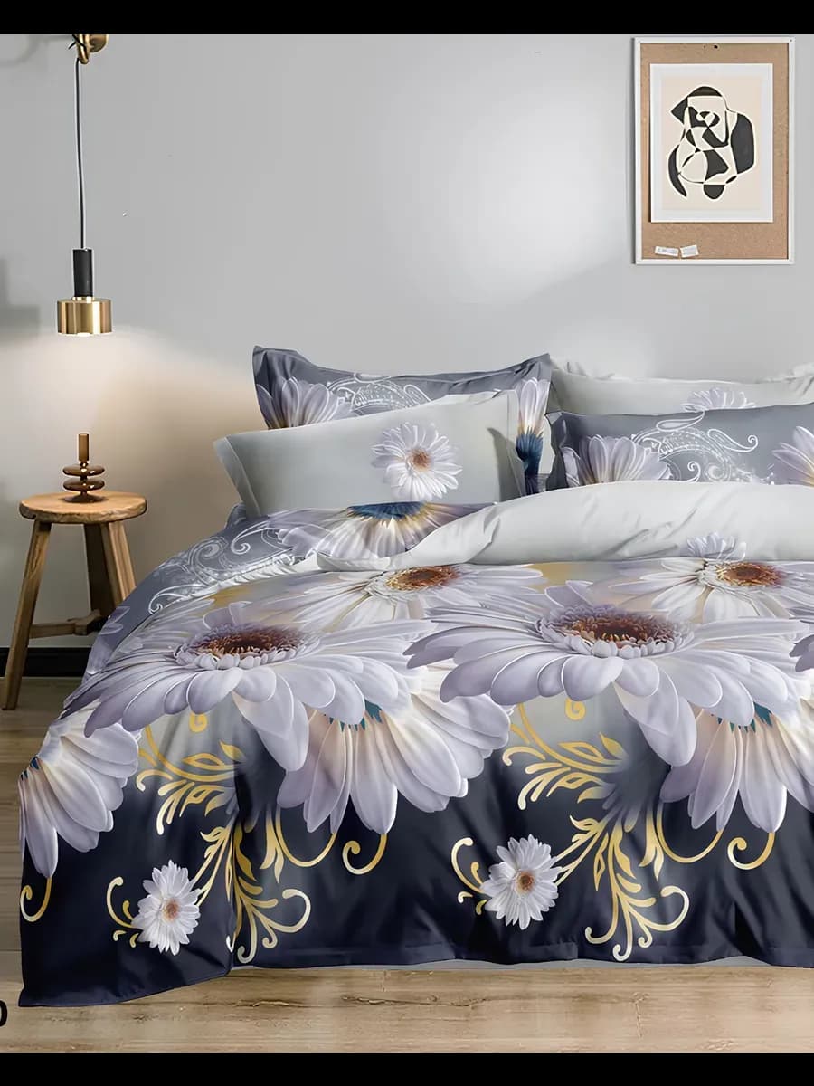 Постельное белье 2 спальное с евро простыней наволочки 70х70